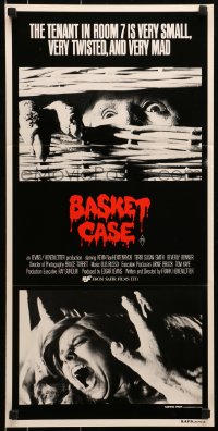 7j073 BASKET CASE Aust daybill 1982 the tenant in room 7 is very small, very twisted & VERY mad!