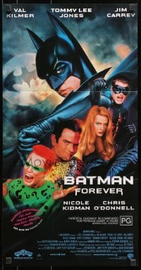 7j074 BATMAN FOREVER Aust daybill 1995 Kilmer, Kidman, O'Donnell, Jones, Carrey, top cast!
