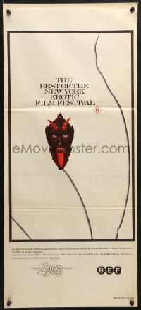 7j094 BEST OF THE NEW YORK EROTIC FILM FESTIVAL Aust daybill 1973 wild devil's head artwork!