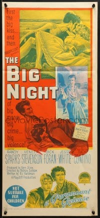 7j106 BIG NIGHT Aust daybill 1960 Richardson Studio art, big money, big crime, big violence!