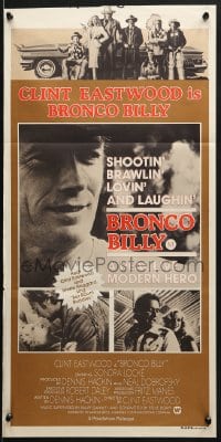 7j140 BRONCO BILLY Aust daybill 1980 Clint Eastwood directs & stars, completely different images!