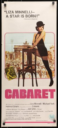 7j150 CABARET Aust daybill 1972 Liza Minnelli sings & dances in Nazi Germany, Bob Fosse!