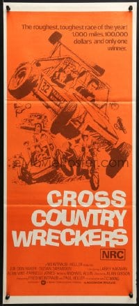 7j189 CHECKERED FLAG OR CRASH Aust daybill 1977 Joe Don Baker, Susan Sarandon, off-road racing!
