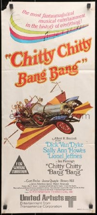 7j196 CHITTY CHITTY BANG BANG Aust daybill 1969 Dick Van Dyke, Sally Ann Howes, art of flying car!