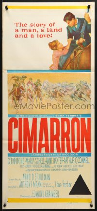 7j203 CIMARRON Aust daybill 1960 Anthony Mann, Glenn Ford, Maria Schell, art!