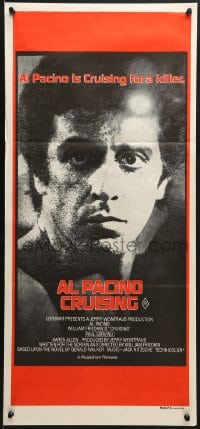7j243 CRUISING Aust daybill 1980 William Friedkin, undercover cop Al Pacino pretends to be gay!