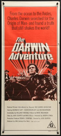 7j250 DARWIN ADVENTURE Aust daybill 1972 Nicholas Clay in the title role, Susan Macready!