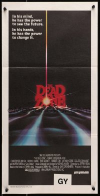 7j255 DEAD ZONE Aust daybill 1983 David Cronenberg, Stephen King, he has power to see the future!