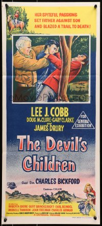 7j271 DEVIL'S CHILDREN Aust daybill 1963 Lee J. Cobb, Charles Bickford, Doug McClure!