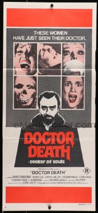 7j282 DOCTOR DEATH Aust daybill 1973 Seeker of Souls, he's a specialist in his field, sexy horror!