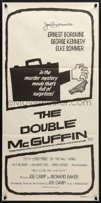 7j290 DOUBLE McGUFFIN Aust daybill 1979 Ernest Borgnine, George Kennedy, cool different art!