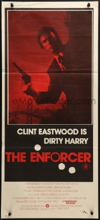 7j320 ENFORCER Aust daybill 1977 photo of Clint Eastwood as Dirty Harry by Bill Gold!