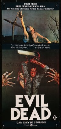 7j326 EVIL DEAD Aust daybill 1984 Sam Raimi cult classic, Bruce Campbell, different images!