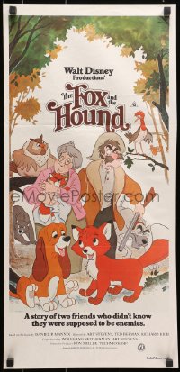 7j368 FOX & THE HOUND Aust daybill 1981 friends who didn't know they were supposed to be enemies!