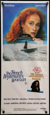 7j377 FRENCH LIEUTENANT'S WOMAN Aust daybill 1981 Meryl Streep & Jeremy Irons, Harold Pinter!