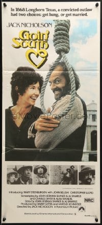 7j405 GOIN' SOUTH Aust daybill 1978 different image with Jack Nicholson & Mary Steenburgen!