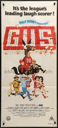 7j424 GUS Aust daybill 1976 Walt Disney, Don Knotts & Tim Conway, football playing mule!