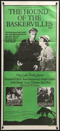 7j469 HOUND OF THE BASKERVILLES Aust daybill 1978 Peter Cook as Holmes, Moore as Dr. Watson!