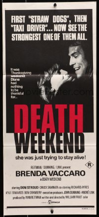 7j470 HOUSE BY THE LAKE Aust daybill 1976 Don Stroud, Brenda Vaccaro, Death Weekend!