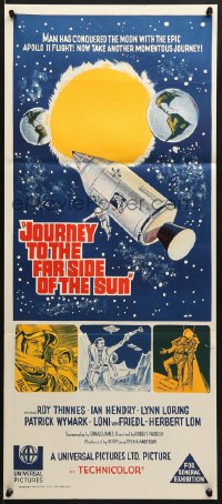 7j504 JOURNEY TO THE FAR SIDE OF THE SUN Aust daybill 1969 Doppleganger, Earth meets self in space!