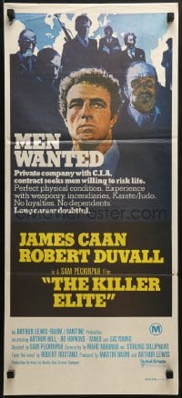 7j517 KILLER ELITE Aust daybill 1975 art of James Caan & Robert Duvall, directed by Sam Peckinpah!