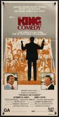 7j523 KING OF COMEDY Aust daybill 1983 Robert De Niro, Jerry Lewis, directed by Martin Scorsese!