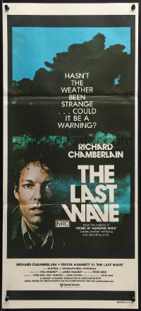7j539 LAST WAVE Aust daybill 1977 Peter Weir cult classic, Richard Chamberlain under clouds!