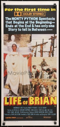 7j543 LIFE OF BRIAN Aust daybill R1980s Monty Python, Graham Chapman in the title role!