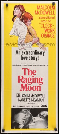 7j550 LONG AGO TOMORROW Aust daybill 1971 early Malcolm McDowell & Nanette Newman, The Raging Moon!
