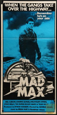 7j567 MAD MAX Aust daybill R1981 Mel Gibson, George Miller post-apocalyptic classic!