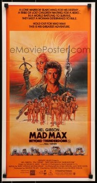 7j568 MAD MAX BEYOND THUNDERDOME Aust daybill 1985 art of Gibson & Tina Turner by Richard Amsel!