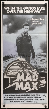 7j566 MAD MAX Aust daybill 1979 George Miller post-apocalyptic classic, full-length Mel Gibson!