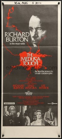7j588 MEDUSA TOUCH Aust daybill 1978 Richard Burton is the man with telekinesis, Lee Remick!