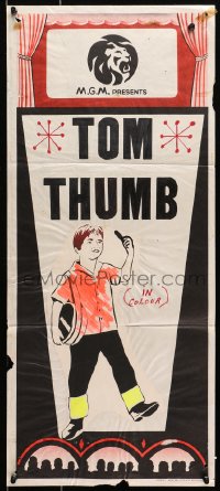 7j594 MGM Aust daybill 1960s cool stock poster advertising a showing of Tom Thumb!