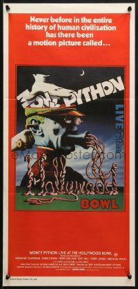 7j603 MONTY PYTHON LIVE AT THE HOLLYWOOD BOWL Aust daybill 1982 great wacky meat grinder image!