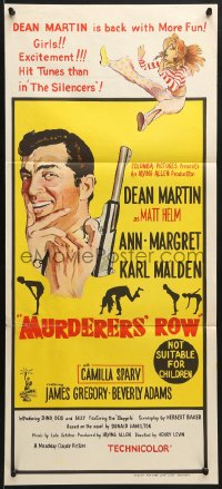 7j616 MURDERERS' ROW Aust daybill 1966 art of Dean Martin as Matt Helm & sexy Ann-Margret!