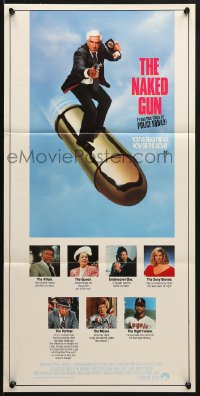 7j625 NAKED GUN Aust daybill 1988 Leslie Nielsen in Police Squad screwball crime classic!