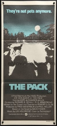 7j659 PACK Aust daybill 1977 cool silhouette art of rabid dogs, they're not pets anymore!