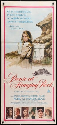 7j681 PICNIC AT HANGING ROCK Aust daybill 1975 Peter Weir classic about vanishing schoolgirls!