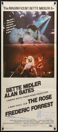 7j735 ROSE Aust daybill 1979 different images of Bette Midler in an unofficial Joplin biography!