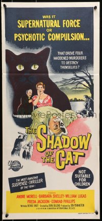 7j760 SHADOW OF THE CAT Aust daybill 1961 was it supernatural force or psychotic compulsion!