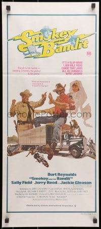 7j783 SMOKEY & THE BANDIT Aust daybill 1977 Burt Reynolds, Sally Field & Jackie Gleason by Solie!