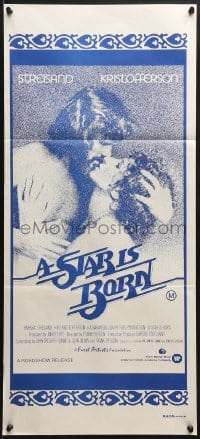 7j806 STAR IS BORN Aust daybill R1980s Kris Kristofferson, Barbra Streisand, rock 'n' roll!