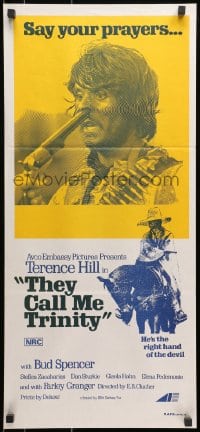 7j853 THEY CALL ME TRINITY Aust daybill 1971 Terence Hill, senor let me blow my own nose please!