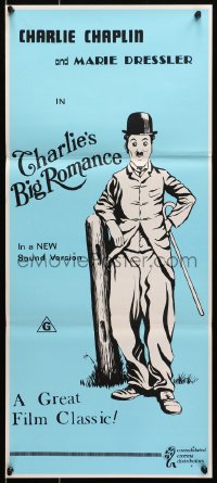 7j862 TILLIE'S PUNCTURED ROMANCE Aust daybill R1970s Marie Dressler, great art of Charlie Chaplin!