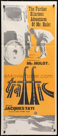 7j876 TRAFFIC Aust daybill 1971 wacky completely different image of Jacques Tati as Mr. Hulot!
