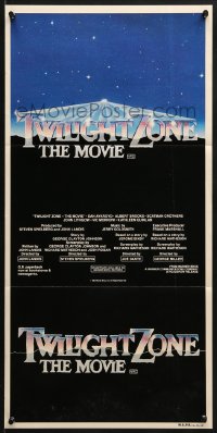 7j891 TWILIGHT ZONE Aust daybill 1983 George Miller, Steven Spielberg, Joe Dante, Rod Serling