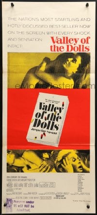 7j909 VALLEY OF THE DOLLS Aust daybill 1967 Patty Duke, sexy Sharon Tate, Barbara Parkins!