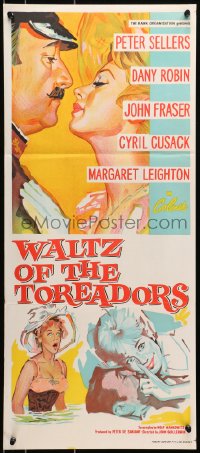 7j925 WALTZ OF THE TOREADORS Aust daybill 1962 Peter Sellers, Dany Robin, English comedy, different!
