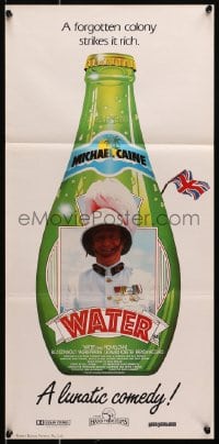 7j933 WATER Aust daybill 1986 Valerie Perrine, Brenda Vaccaro, image of Michael Caine on bottle!